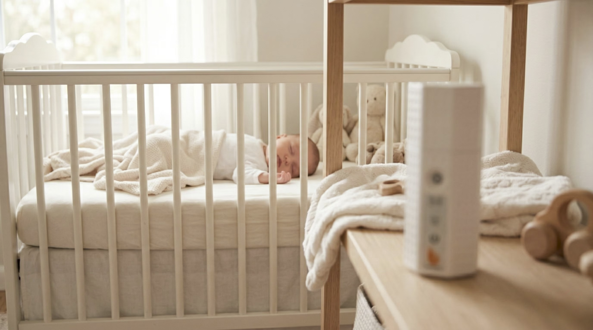 Calm, naturally lit nursery