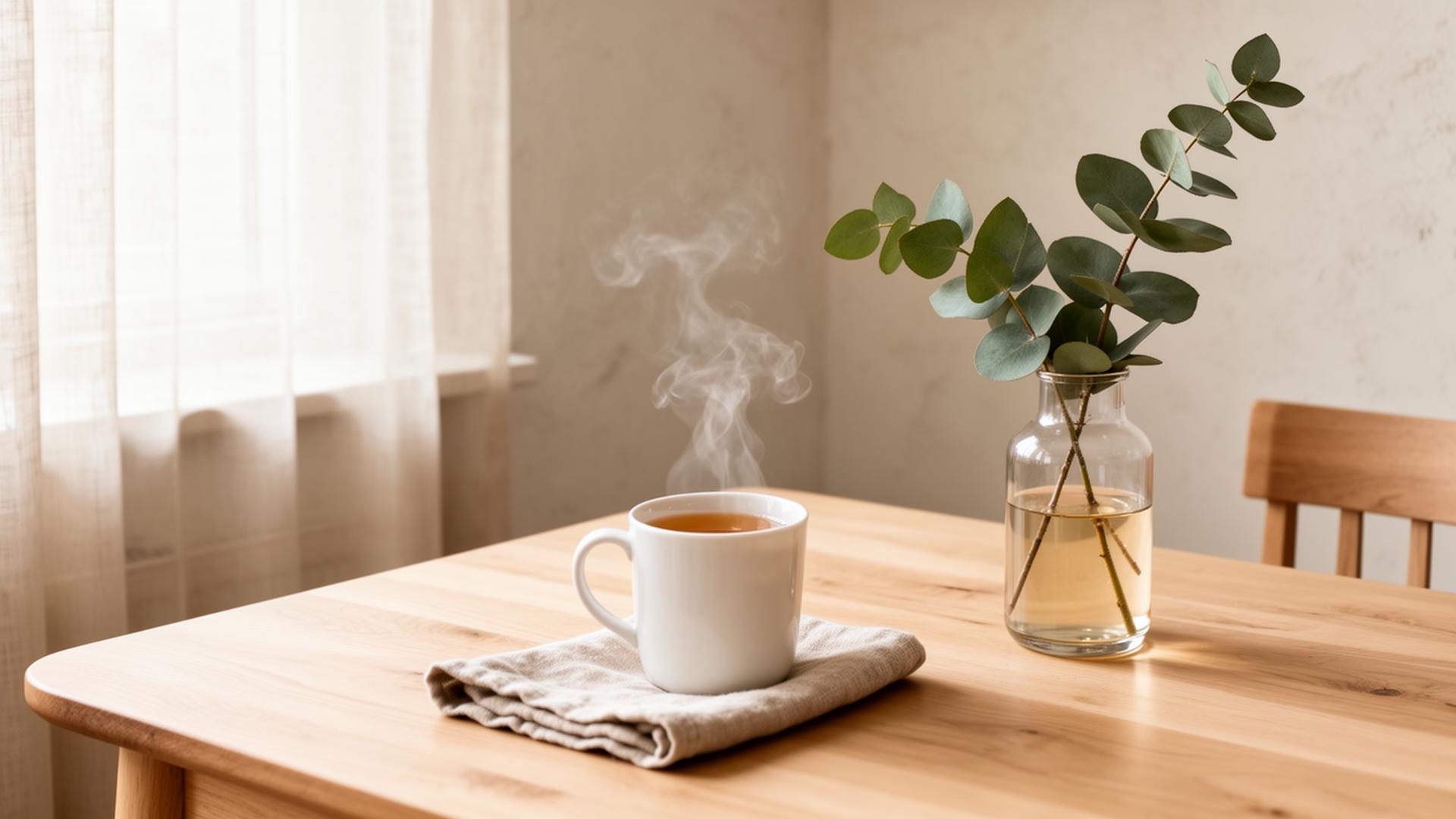 A quiet Scandinavian morning ritual with warm tea